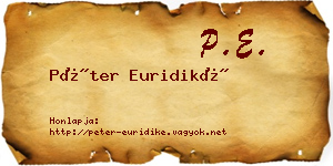 Péter Euridiké névjegykártya