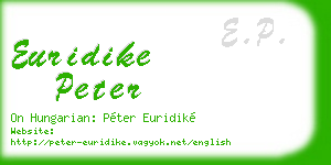 euridike peter business card